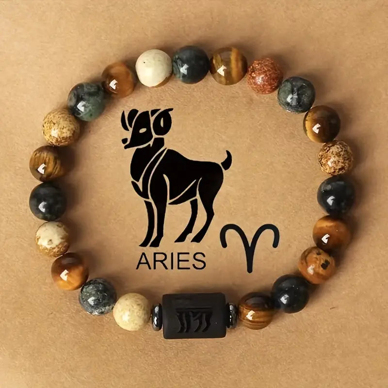 Zodiac Natural Stone Beaded Bracelet
